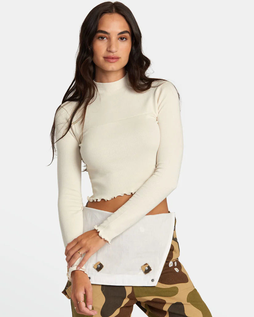 RVCA Saved Long Sleeve Crop Top