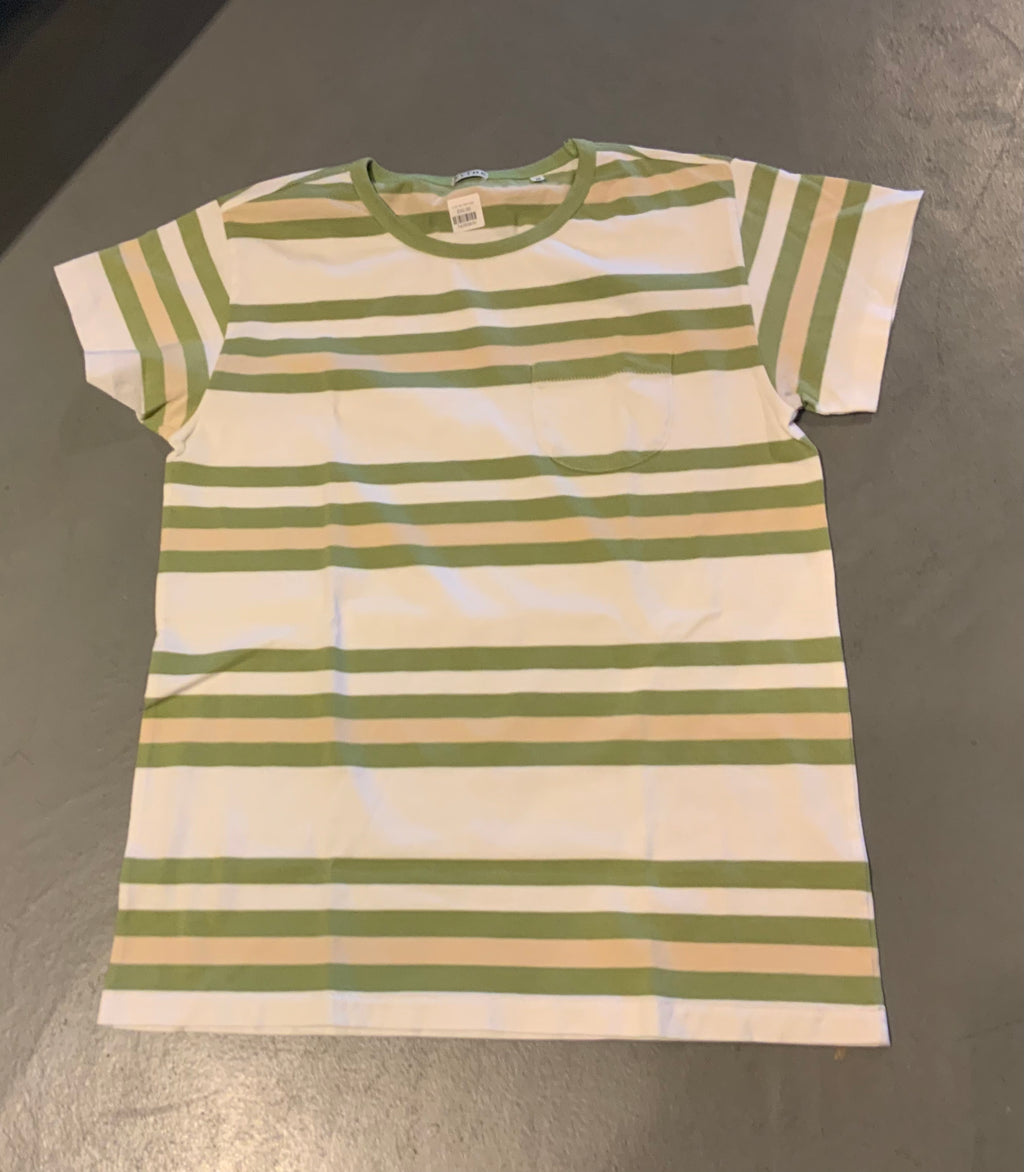 Organic Tubular Striped Pocket Tee