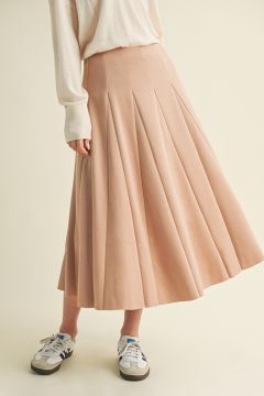 Mustard Seed A-Line Gored Midi Skirt