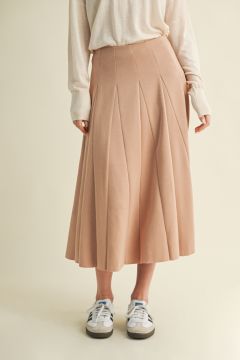 Mustard Seed A-Line Gored Midi Skirt
