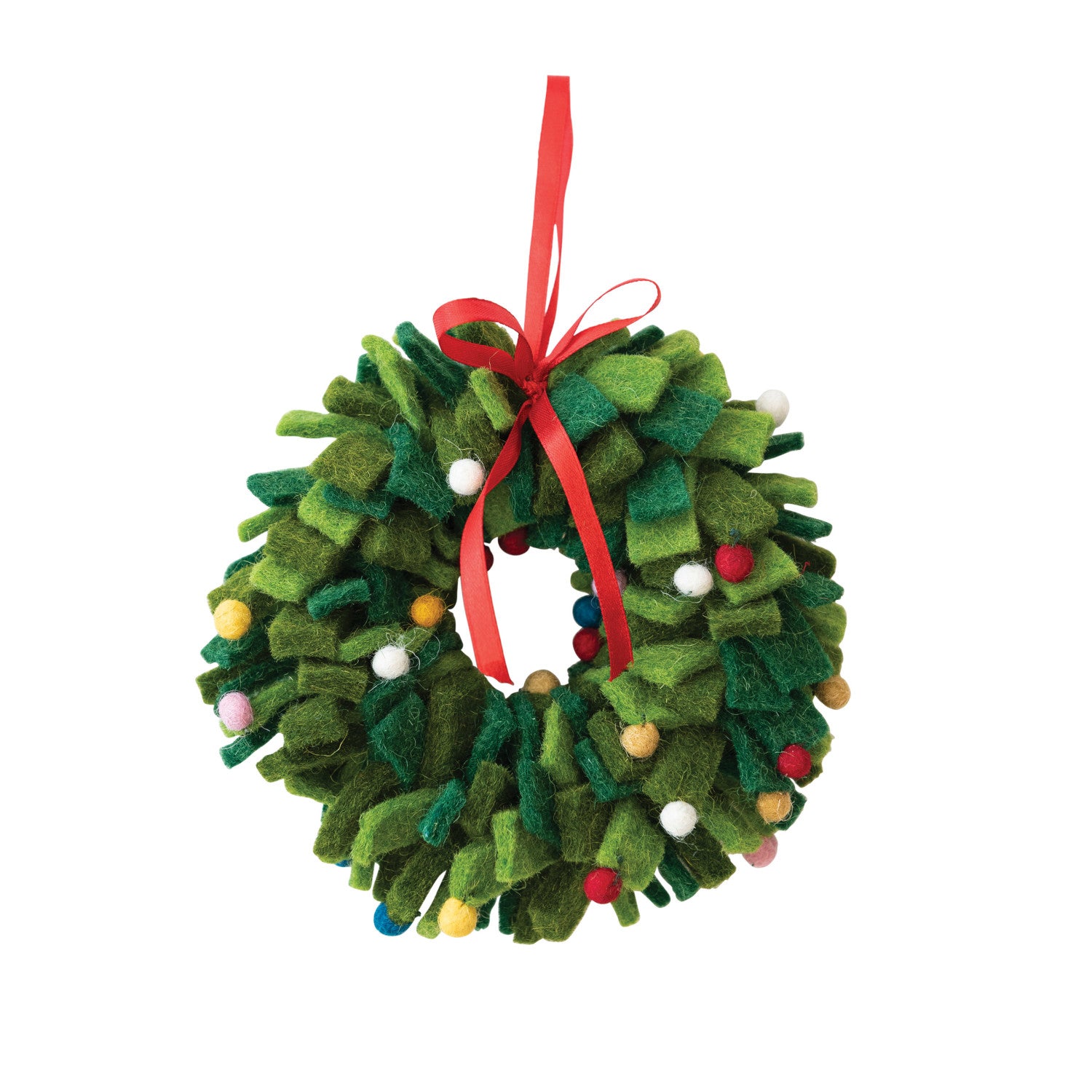 Handmade Wool Wreath Ornament