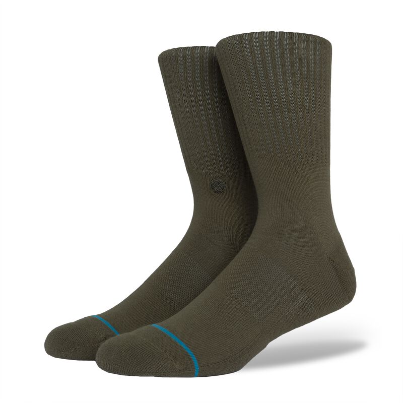 ICON - Crew Socks -Olive green