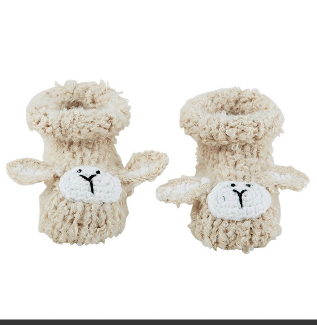 Knit Baby Lamb Booties