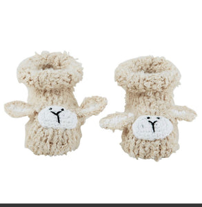 Knit Baby Lamb Booties