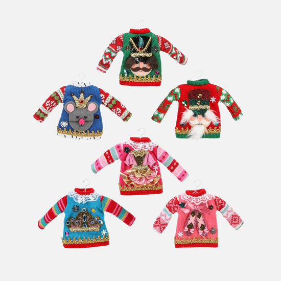 Nutcracker Sweater Ornaments