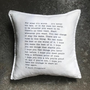 F. Scott Fitzgerald Pillow