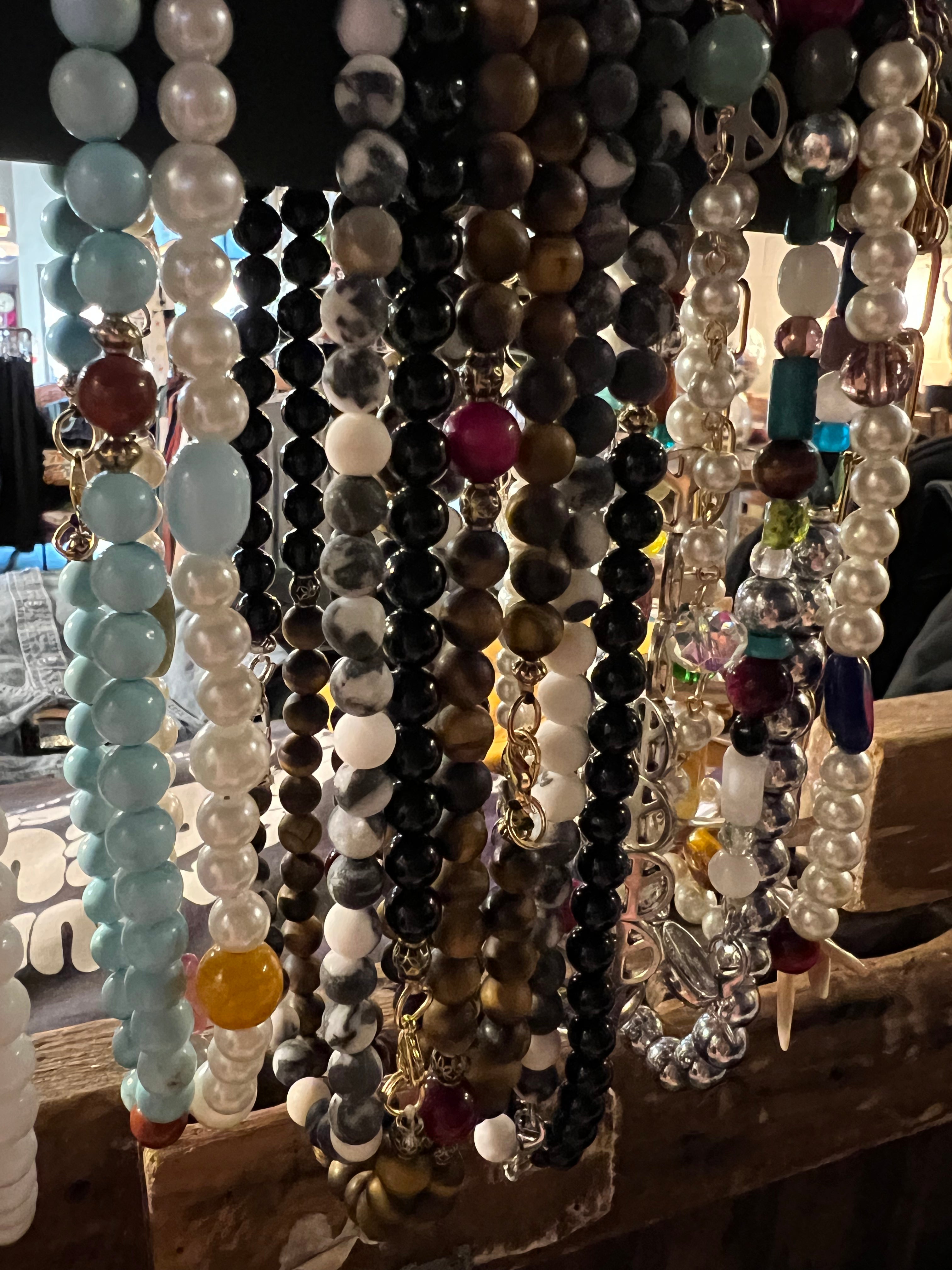 Seva Stone-beaded necklaces @ $55.00