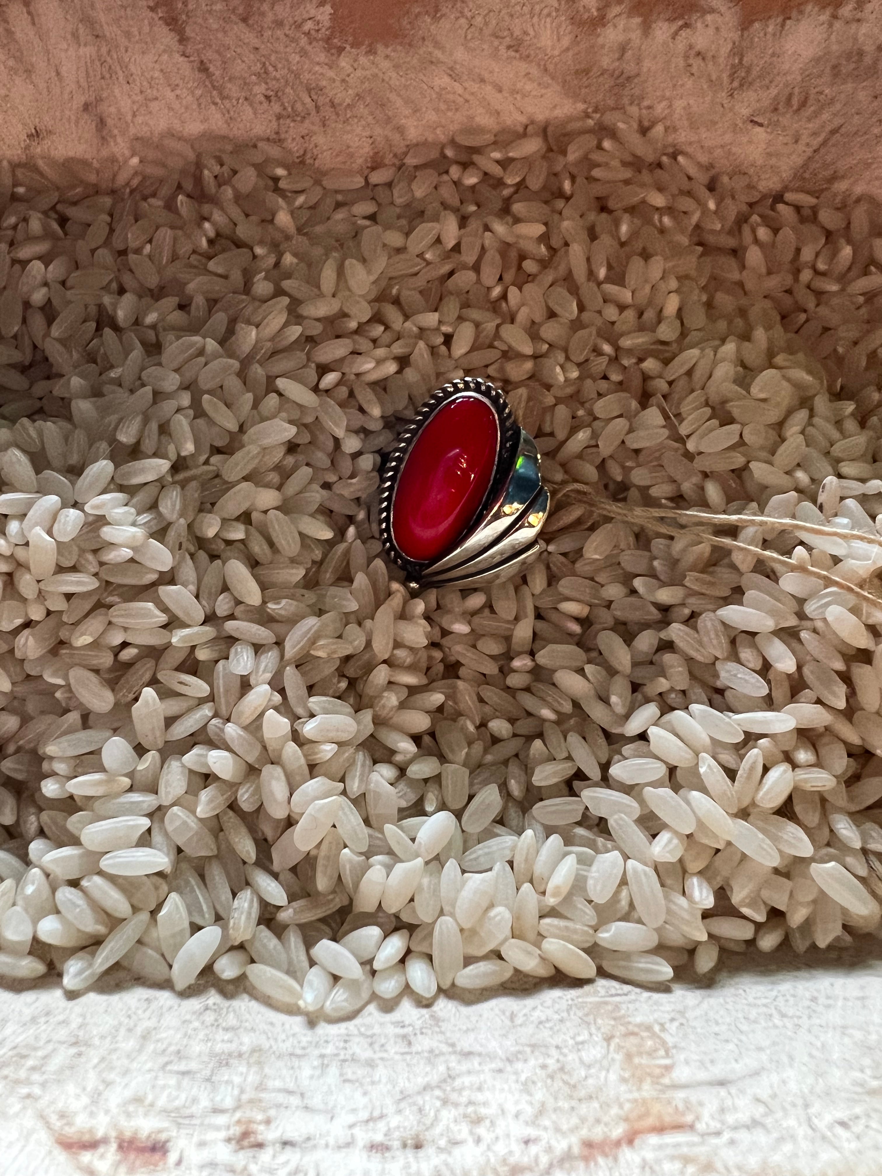 Red Rosarita Fan Ring