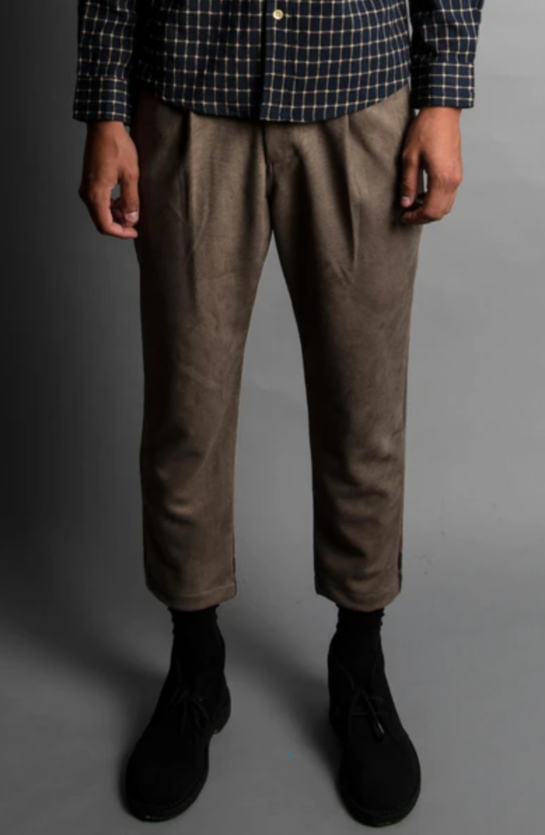 Boxer Fit: Almond Suede Knit Pant