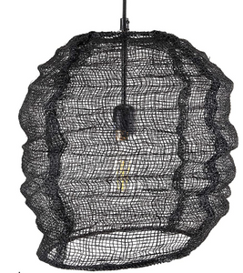 Black Jute Woven Pendant Lamp