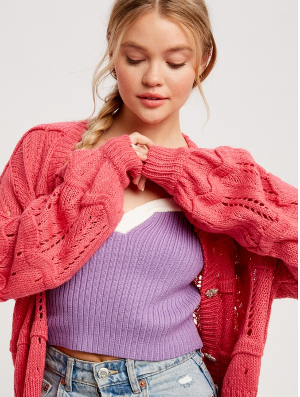 Bright Pink Crochet Top