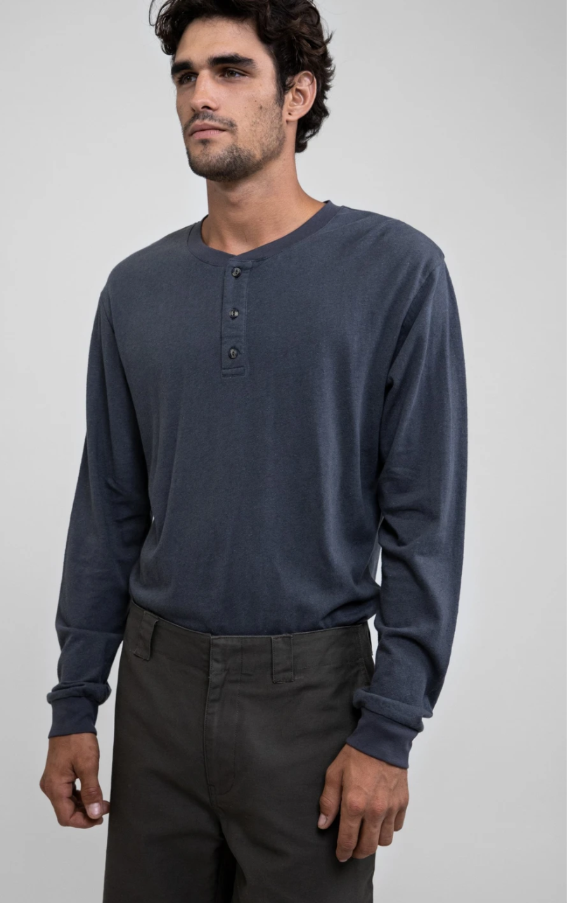 Linen LS Henley