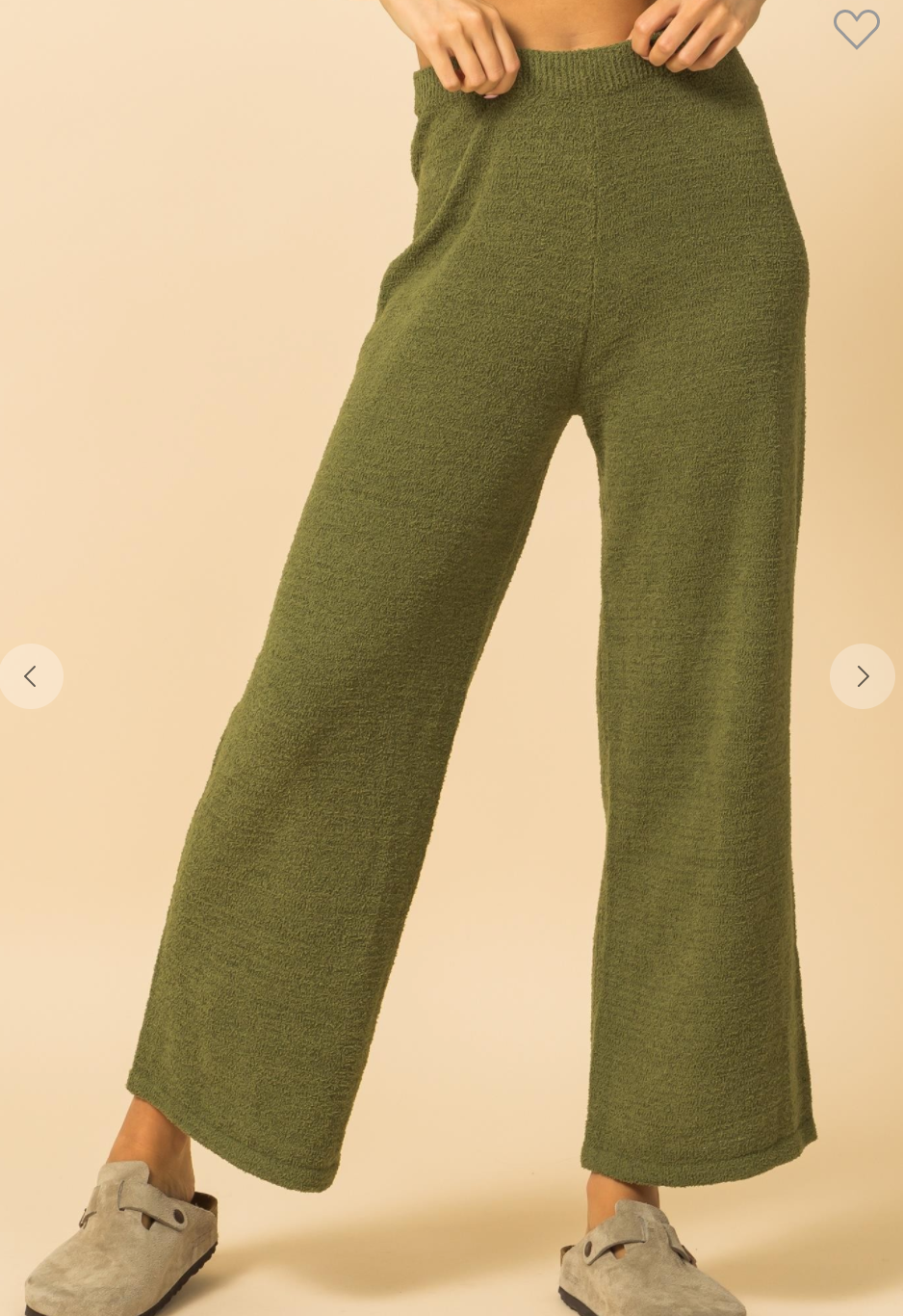 Olive Sweater Pants