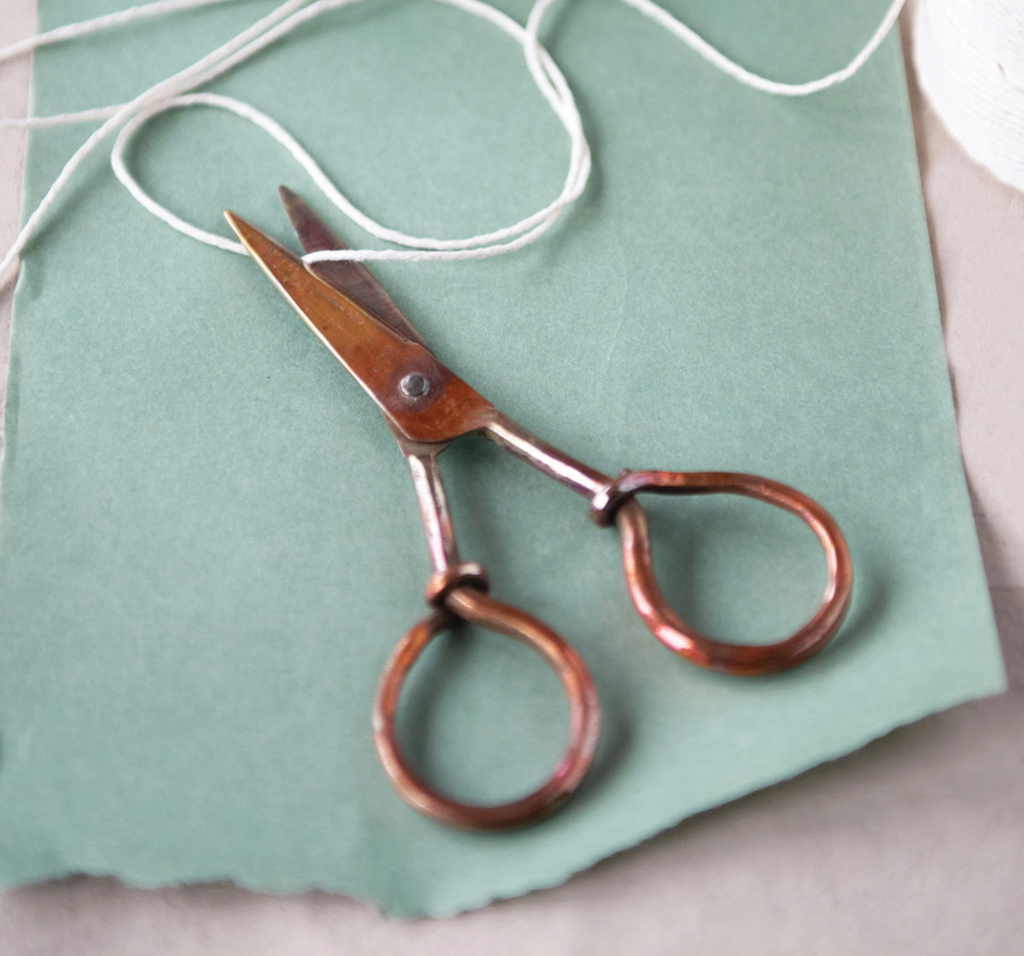 Hand Forged Copper Scissors with Burnt Finish