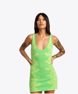 rvca green dress Macarthur - Women's Green Mini Dress