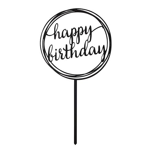 "Happy Birthday Topper" Acrylic Cake Topper