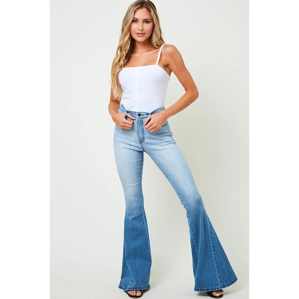 Ombré Flare Jeans