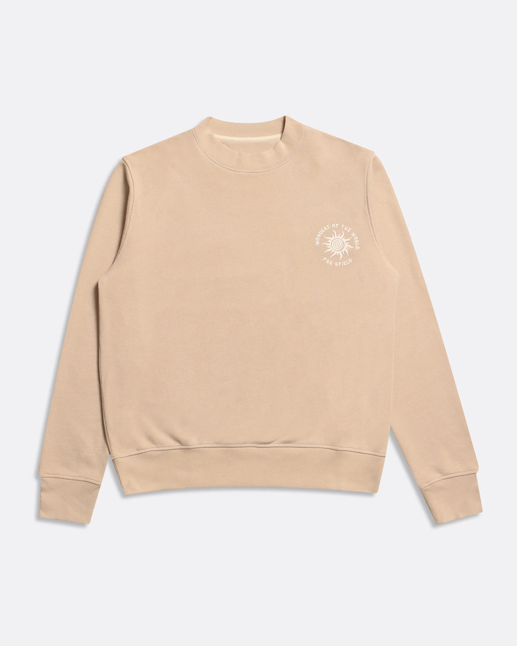 Far Afield Crewneck Sweatshirt - Wonders Print Peyote Sand