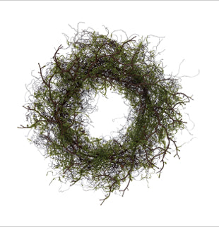 Faux Moss and Twig Wreath