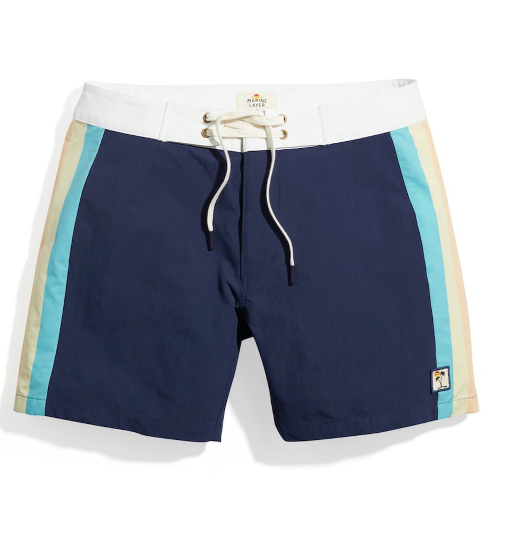 Marine Layer Striped Board Short