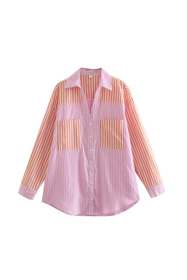 Esley Oversized Button Up Blouse